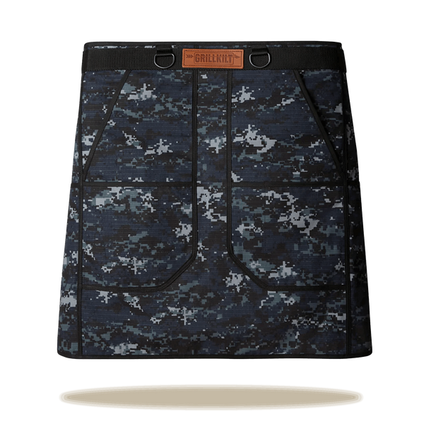 GRILLKILT | Grilling Apron | Navy Camo