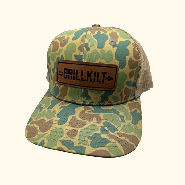 GRILLKILT logo hat in Vintage Camo