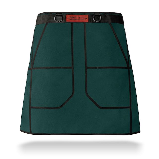 GRILLKILT | Grilling Apron with Bib | Hunter Green