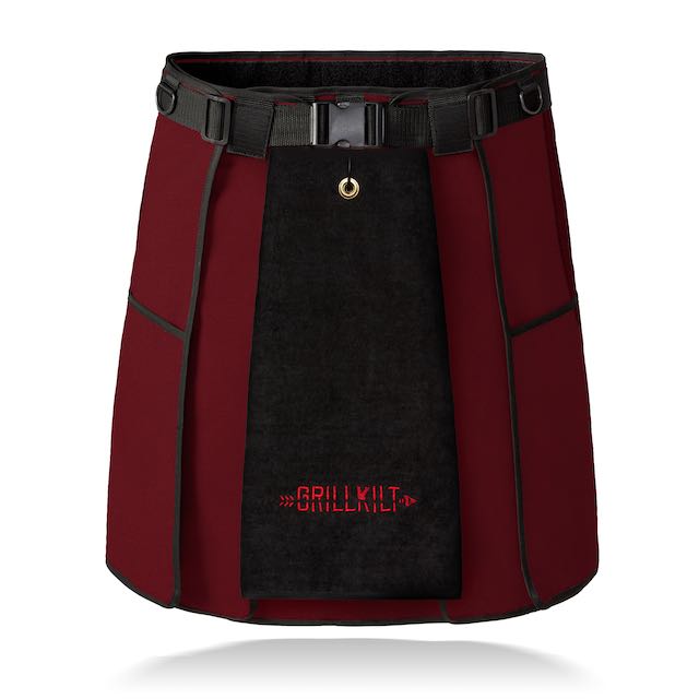 GRILLKILT | Grilling Apron with Bib | Burgundy