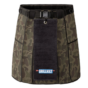 GRILLKILT | Grilling Apron With Bib | Vintage Camo
