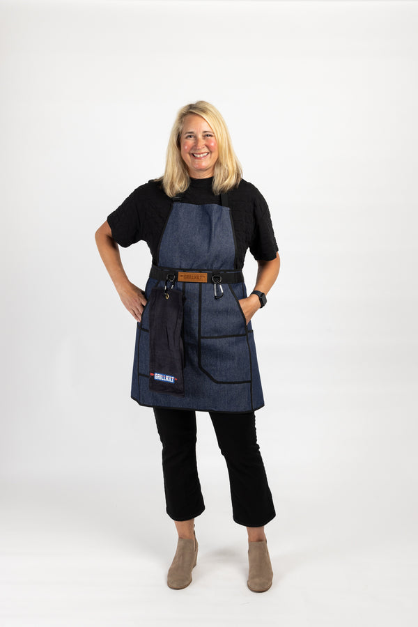 GRILLKILT | Grilling Apron | Blue Jean Denim